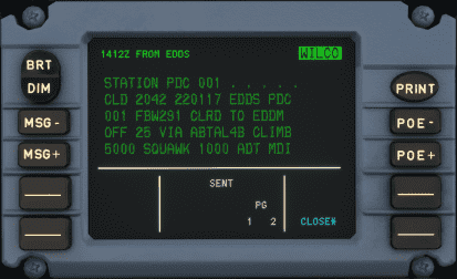 Datalink Ctl and Display Unit